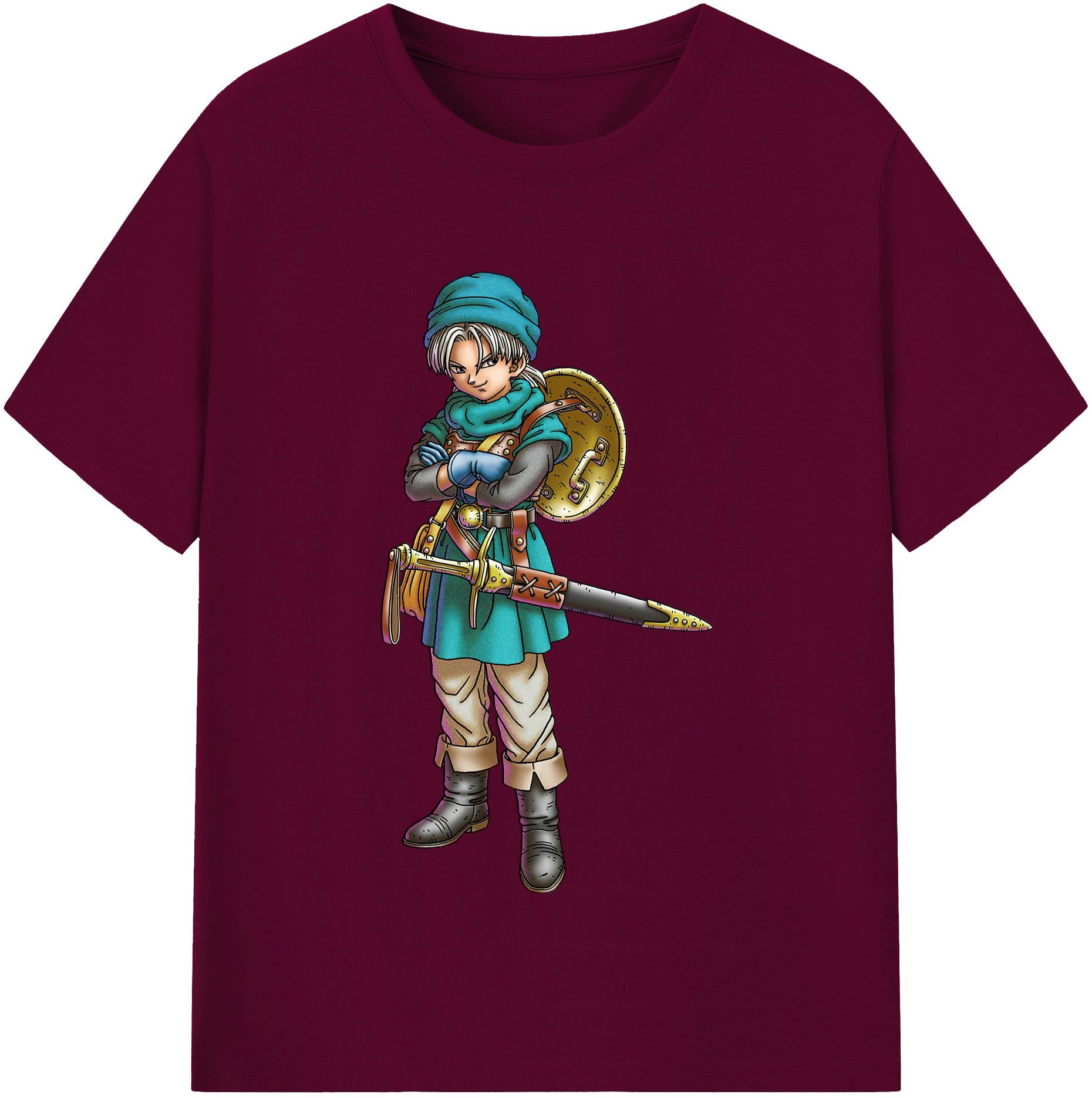 （画像用） ドラゴンクエスト Doragon Kuesuto Dragon Quest レディースカジュアルプリントTシャツ（綿100％）